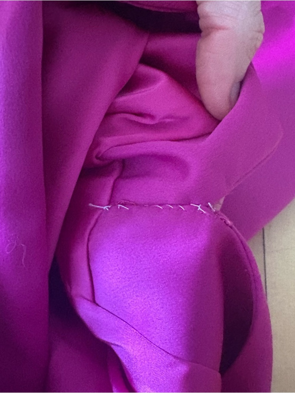 House Of CB Sz XS Casimira Corset Hot Pink Satin Midi Dress - Picture 15 of 15